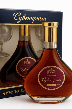 Arménské Brandy NOY CLASSIC – 10 let, 0,7 l + 2 glass